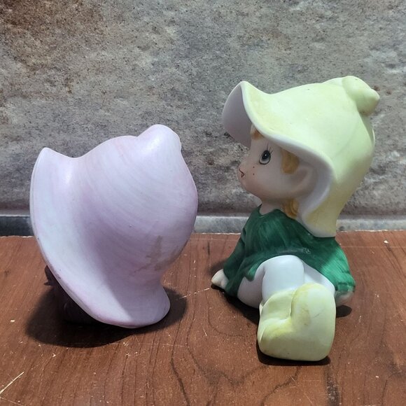 Vintage Homco Pixie Elf Figurines 5213 Bisque Set of 2 - Picture 7 of 11